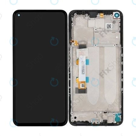 Xiaomi Redmi Note 9T 5G - LCD Display + Touchscreen Front Glas + Rahmen (Nightfall Black) - 5600030J2200 Genuine Service Pack