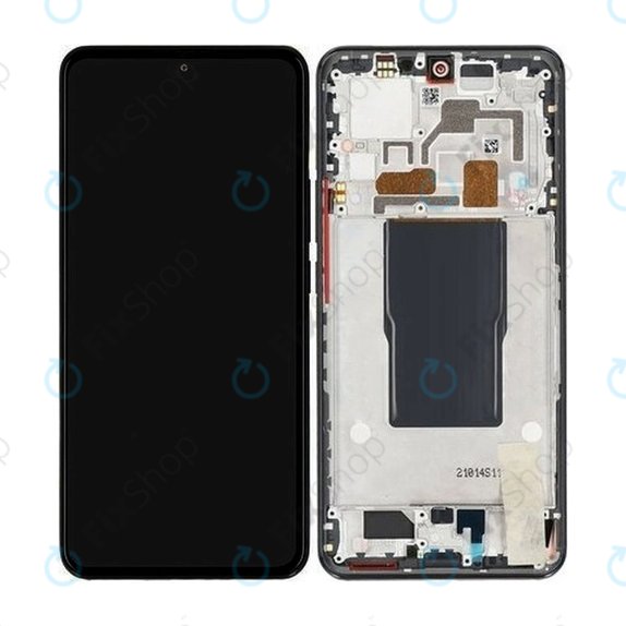 Xiaomi 12T Pro 22081212UG - LCD Display + Touchscreen Front Glas + Rahmen (Black) - 560003L12U00 Genuine Service Pack