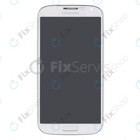 Samsung Galaxy S4 i9505 - LCD Display + Touchscreen Front Glas + Rahmen (White Frost) OLED