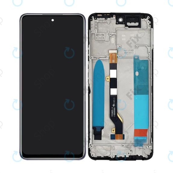 Infinix Hot 11S NFC - LCD Display + Touchscreen Front Glas + Rahmen (Polar Black) TFT