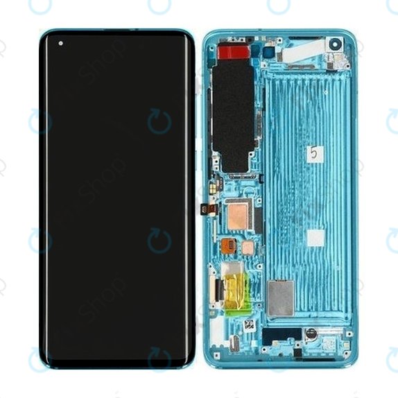 Xiaomi Mi 10 M2001J2G - LCD Display + Touchscreen Front Glas + Rahmen (Coral Green) - 56000600J200 Genuine Service Pack