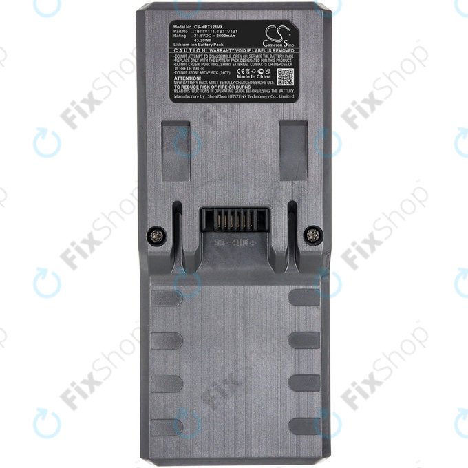 Beko VRT 8282 BV, ZB1852, Hoover FD-series - Akku Batterie TBTTV1T1, TBTTV1B1 Li-Ion 21.6V 2000mAh HQ