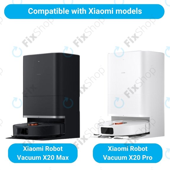 Ersatzteilset für Xiaomi Robot Vacuum X20 Max, X20 Pro (2x Hauptbürste, 4x Filter, 4x Seitenbürste)