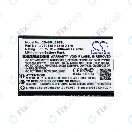 Akku batterie für Saiet Lumina, Ready, Single, Brondi Amico Favoloso, Gigaset GI390, 590, 800mAh, Li-Ion, 3.7V, V30145-K1310-X470, HQ