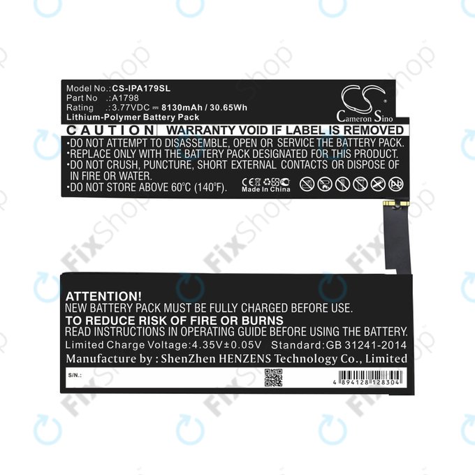 Apple iPad Pro 10.5 (2017) - Akku Batterie A1798 8130mAh HQ