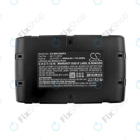Akku batterie für Milwaukee 0721-20, V28 Vc, Wurth Bs 28-A Combi, 4000mAh, Li-Ion, 28V, 48-11-2830, HQ