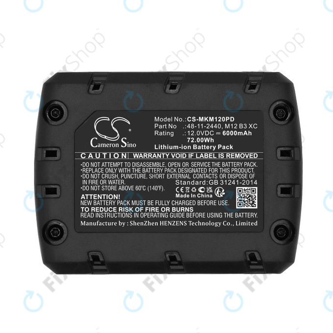 Akku batterie für Milwaukee M12 Redlithium XC 4.0, 6000mAh, Li-Ion, 12V, M12 B3 XC, M12 B4 XC, HQ