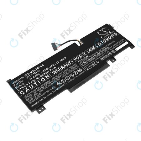 Akku batterie für MSI Pulse GL76, Katana GF66, Bravo 15, Crosshair 17, 4600mAh, Li-Pol, 11.4V, BTY-M492, HQ