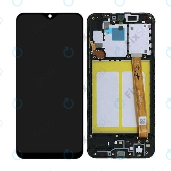Samsung Galaxy A20e A202F - LCD Display + Touchscreen Front Glas + Rahmen (Black) TFT