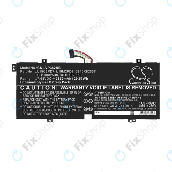 Akku batterie für Lenovo IdeaPad 3, Duet 3, 3850mAh, Li-Pol, 7.68V, L19C2PD7, HQ
