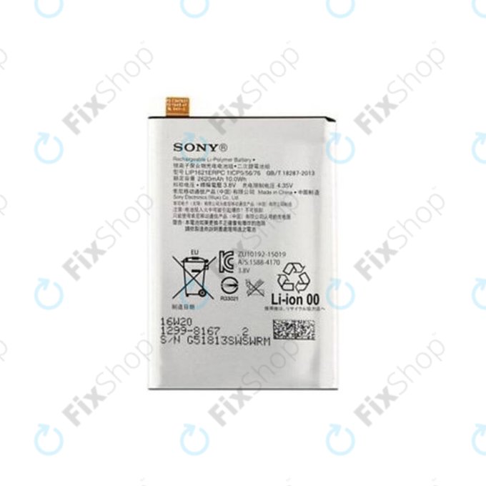 Sony Xperia X F5121, X Dual F5122, L1 G3313 - Akku Batterie LIS1621ERPC 2620mAh - 1299-8167 Genuine Service Pack