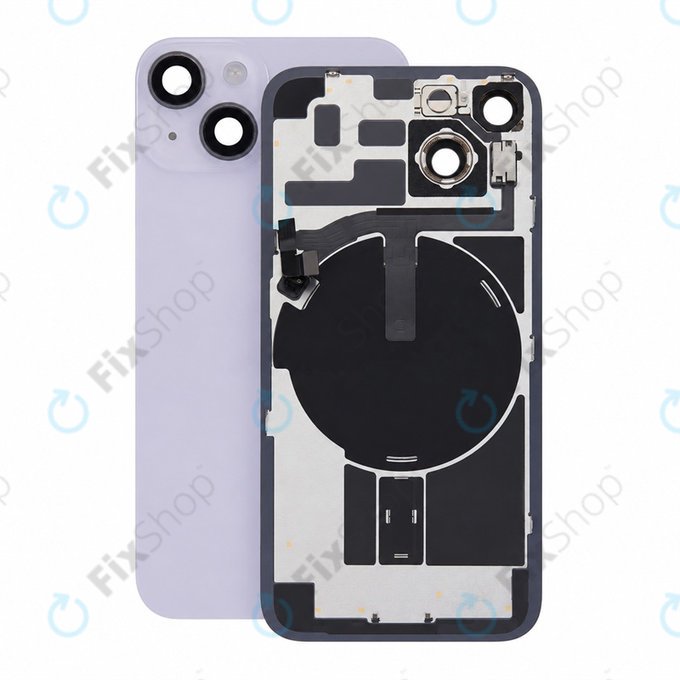 Glas der Rückabdeckung für iPhone 14, Purple, Pulled A