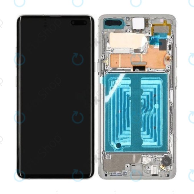 Samsung Galaxy S10 5G G977B - LCD Display + Touchscreen Front Glas + Rahmen (Majestic Black) - GH82-20442B Genuine Service Pack