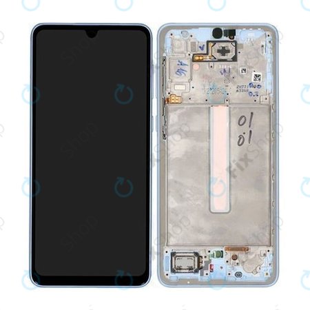 Samsung Galaxy A33 5G A336B - LCD Display + Touch Screen + Frame (Awesome Blue) - GH82-28143C, GH82-28144C Genuine Service Pack