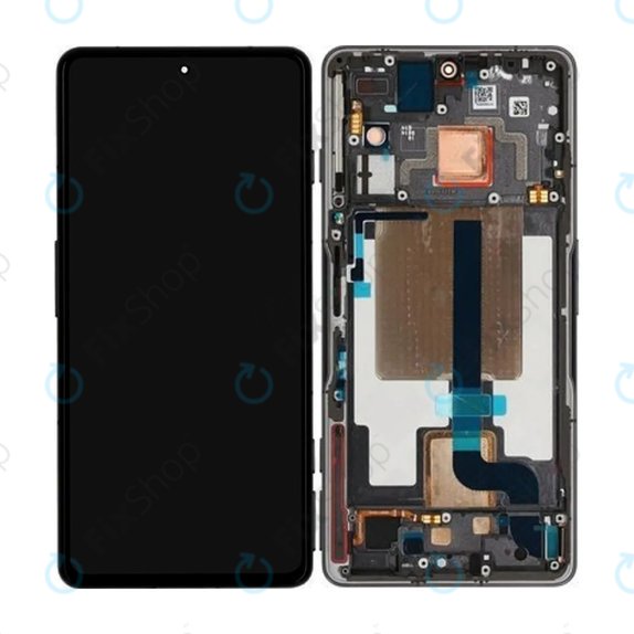 Xiaomi Poco F4 GT 21121210G - LCD Display + Touchscreen Front Glas + Rahmen (Cyber Yellow) - 56000A0L1000 Genuine Service Pack