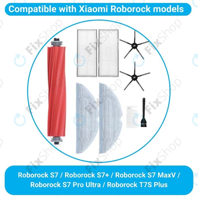 Xiaomi Roborock S7, S7+, S7 MaxV, S7 Pro Ultra, T7S Plus - Standard-Set (Schwarz)