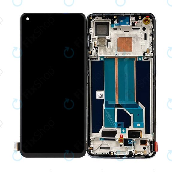 OnePlus Nord 2 5G - LCD Display + Touchscreen Front Glas + Rahmen (Gray Sierra) TFT
