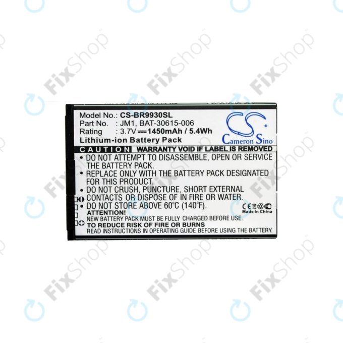 Blackberry Bold 9790, Bold Touch 9900 - Akku Batterie BAT-30615-006 1450mAh HQ