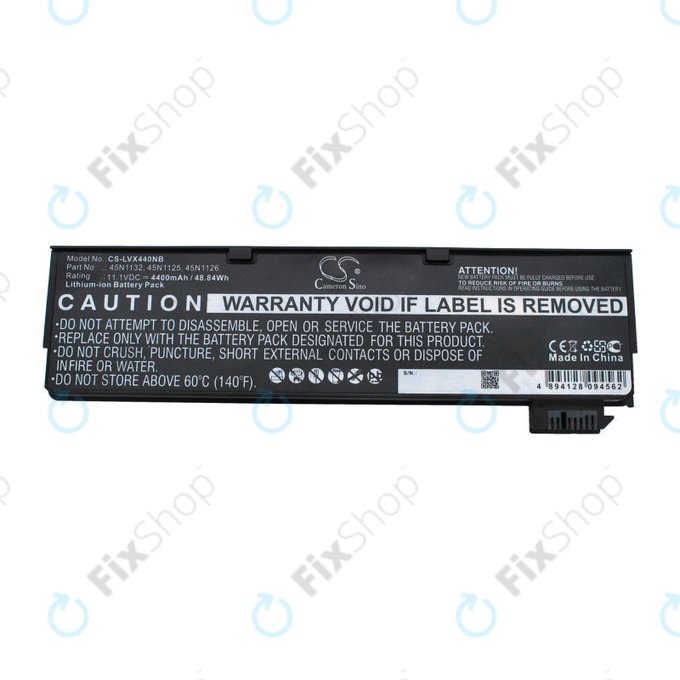 Batterie für Lenovo ThinkPad X240, X250, X260, S440, T440, T550, T560, 4400mAh, Li-Ion, 11.1V, 45N1132, HQ