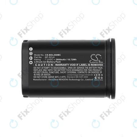 Batterie für Leica Q2, Q3, SL2, SL2s, 2600mAh, Li-Ion, 7.2V, BP-SCL6, HQ