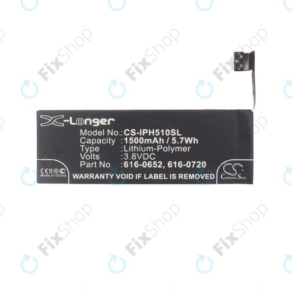 Apple iPhone 5S, 5C - Akku Batterie 616-0652, 616-0720 1500mAh HQ