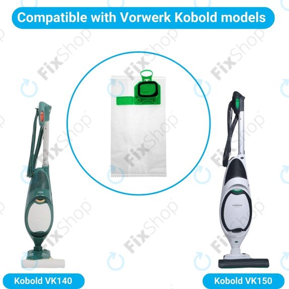 Staubbeutel FP140, 2 Stk. für Vorwerk Kobold VK140, VK150