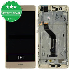 Huawei P9 lite - LCD Display + Touchscreen Front Glas + Rahmen (Gold) TFT