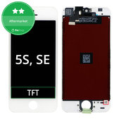 Display für iPhone 5S, SE, White, Touchscreen-Glas mit Rahmen