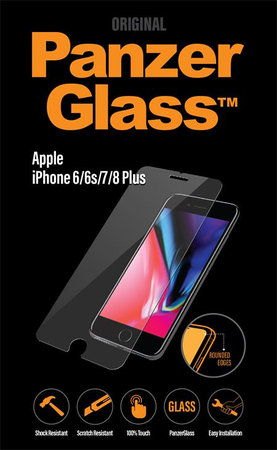 PanzerGlass - Gehärtetes Glas Standard Fit für iPhone 6 Plus, 6s Plus, 7 Plus, 8 Plus, transparent