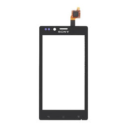 Sony Xperia J ST26i - Touchscreen Front Glas (Black)