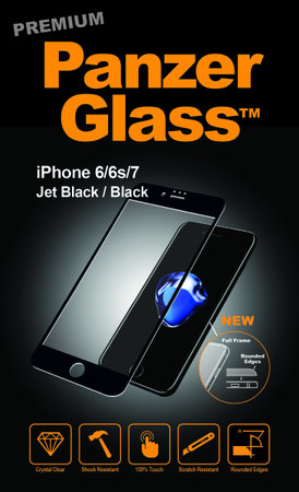 PanzerGlass PREMIUM - gehärtetes Glas für iPhone 6, 6S, 7, 8, SE 2020 und SE 2022, schwarz