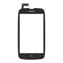 Nokia Lumia 610 - Touchscreen Front Glas + Rahmen (Black)