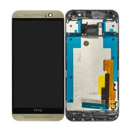 HTC One M9 - LCD Display + Touchscreen Front Glas + Rahmen (Silver/Gold) TFT