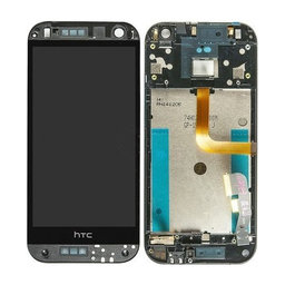 HTC One Mini 2 (M8MINI) - LCD Display + Touchscreen Front Glas + Rahmen (Gunmetal Gray) - 80H01911-00 Genuine Service Pack
