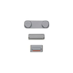 Apple iPhone 5S, SE - Einschalt- Silent Mode und Lautstärke Tasten (Space Gray)