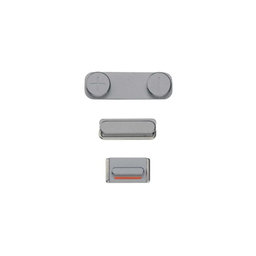 Apple iPhone 5S, SE - Einschalt- Silent Mode und Lautstärke Tasten (Space Gray)