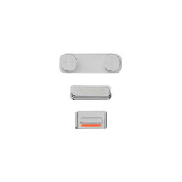 Apple iPhone 5S, SE - Einschalt- Silent Mode und Lautstärke Tasten (Silber)