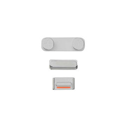 Apple iPhone 5S, SE - Einschalt- Silent Mode und Lautstärke Tasten (Silber)