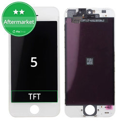 Apple iPhone 5 - LCD Display + Touchscreen Front Glas + Rahmen (White) TFT