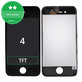 Display für iPhone 4, Black, Touchscreen-Glas mit Rahmen