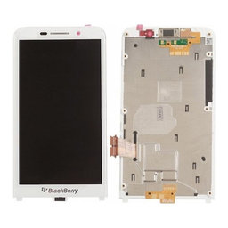 Blackberry Z30 - LCD Display + Touchscreen Front Glas + Rahmen (White) TFT