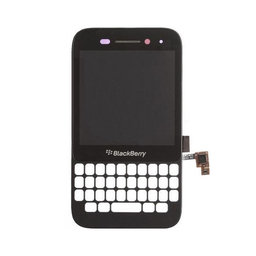 Blackberry Q5 - LCD Display + Touchscreen Front Glas + Rahmen (Black) TFT