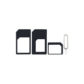 SIM-Adapter 3in1 (NanoSIM, MicroSIM, MiniSIM) + SIM-Sockelöffner