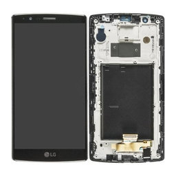 LG G4 H815 - LCD Display + Touchscreen Front Glas + Rahmen (Black) - ACQ88367631 Genuine Service Pack
