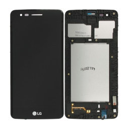 LG K8 M200N (2017) - LCD Display + Touchscreen Front Glas + Rahmen (Black) - ACQ89343103 Genuine Service Pack
