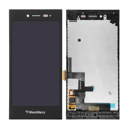 Blackberry Leap - LCD Display + Touchscreen Front Glas + Rahmen (Black) TFT