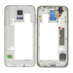 Samsung Galaxy S5 G900F - Mittlerer Rahmen (Shimmery White)