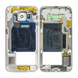 Samsung Galaxy S6 Edge G925F - Mittlerer Rahmen (White Pearl) - GH96-08376B Genuine Service Pack
