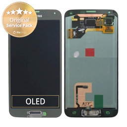 Samsung Galaxy S5 G900F - LCD Display + Touchscreen Front Glas (Copper Gold) - GH97-15959D, GH97-15734D Genuine Service Pack