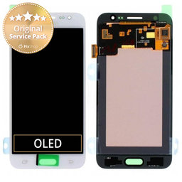 Samsung Galaxy J5 J500F - LCD Display + Touchscreen Front Glas (White) - GH97-17667A Genuine Service Pack